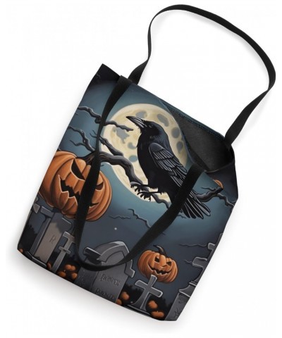 Halloween Graveyard Friends Fun Spooky Season Art Tote Bag $11.04 Totes