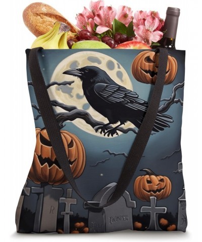 Halloween Graveyard Friends Fun Spooky Season Art Tote Bag $11.04 Totes