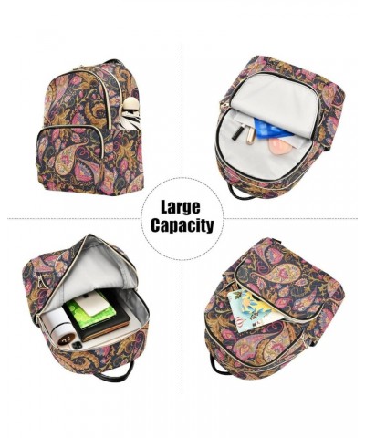 Seamless Paisley Women Backpack Purse Shoulder Bag Color Small $15.18 Backpacks