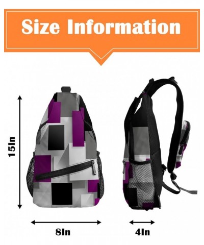 Sling Bag Crossbody Bag for Women Men Chinese Style Pattern Blue Background Waterproof Hiking Backpack Lightweight Chest Shou...