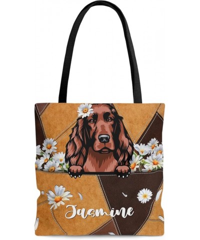 Personalized Dog Mom Tote Bag - Custom Women Bag Shoulder, Dog Mom Gifts, Gift for Dog Lover, Women Bag Shoulder Irish Setter...