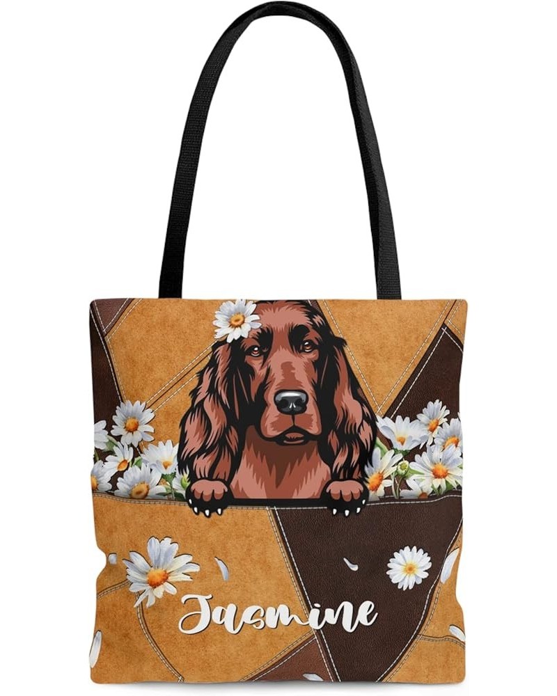 Personalized Dog Mom Tote Bag - Custom Women Bag Shoulder, Dog Mom Gifts, Gift for Dog Lover, Women Bag Shoulder Irish Setter...