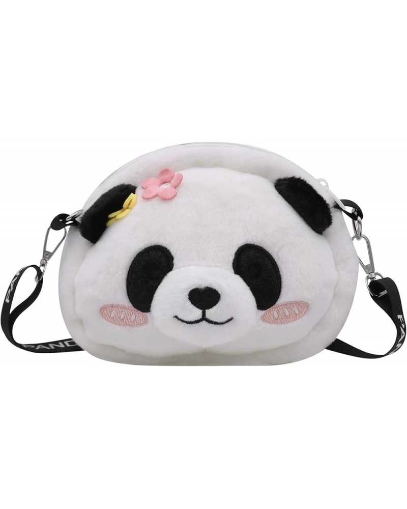 Cute Panda Plush Crossbody Purse Small Fluffy Satchel Shoulder Bag Messenger Bag Handbag Purse for Women Panda White $9.79 Sa...