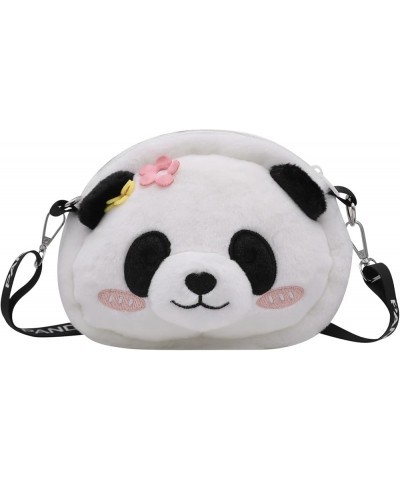 Cute Panda Plush Crossbody Purse Small Fluffy Satchel Shoulder Bag Messenger Bag Handbag Purse for Women Panda White $9.79 Sa...