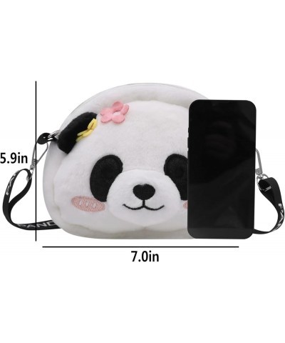 Cute Panda Plush Crossbody Purse Small Fluffy Satchel Shoulder Bag Messenger Bag Handbag Purse for Women Panda White $9.79 Sa...