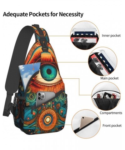 Fashion Chest Sling Bag For Women Men Adjustable Strap Crossbody Shoulder Backpack Hiking Travel Casual Unisex Daypack Magica...