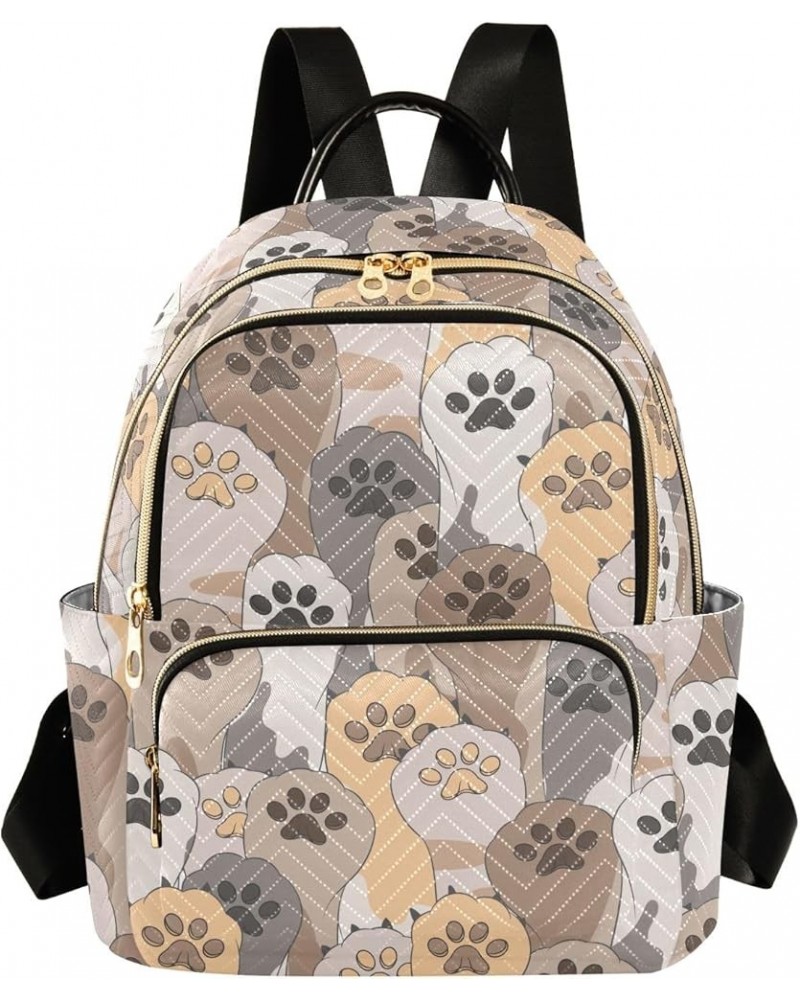 Travel Backpack Purse for Women Fashion Anti-theft Work Casual Cat Paw Print Daypack Shoulder Bag Medium Size Medium $17.39 B...