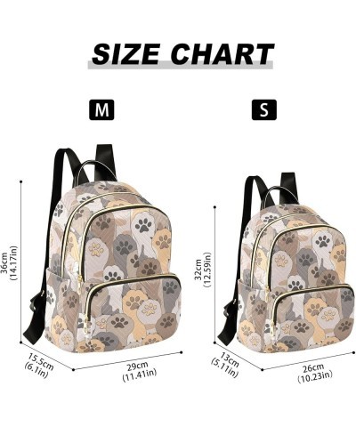 Travel Backpack Purse for Women Fashion Anti-theft Work Casual Cat Paw Print Daypack Shoulder Bag Medium Size Medium $17.39 B...