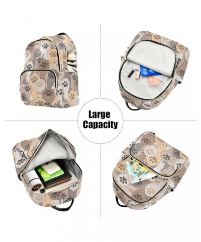 Travel Backpack Purse for Women Fashion Anti-theft Work Casual Cat Paw Print Daypack Shoulder Bag Medium Size Medium $17.39 B...