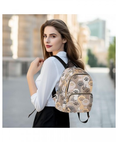 Travel Backpack Purse for Women Fashion Anti-theft Work Casual Cat Paw Print Daypack Shoulder Bag Medium Size Medium $17.39 B...