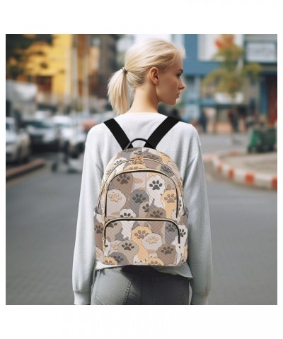 Travel Backpack Purse for Women Fashion Anti-theft Work Casual Cat Paw Print Daypack Shoulder Bag Medium Size Medium $17.39 B...