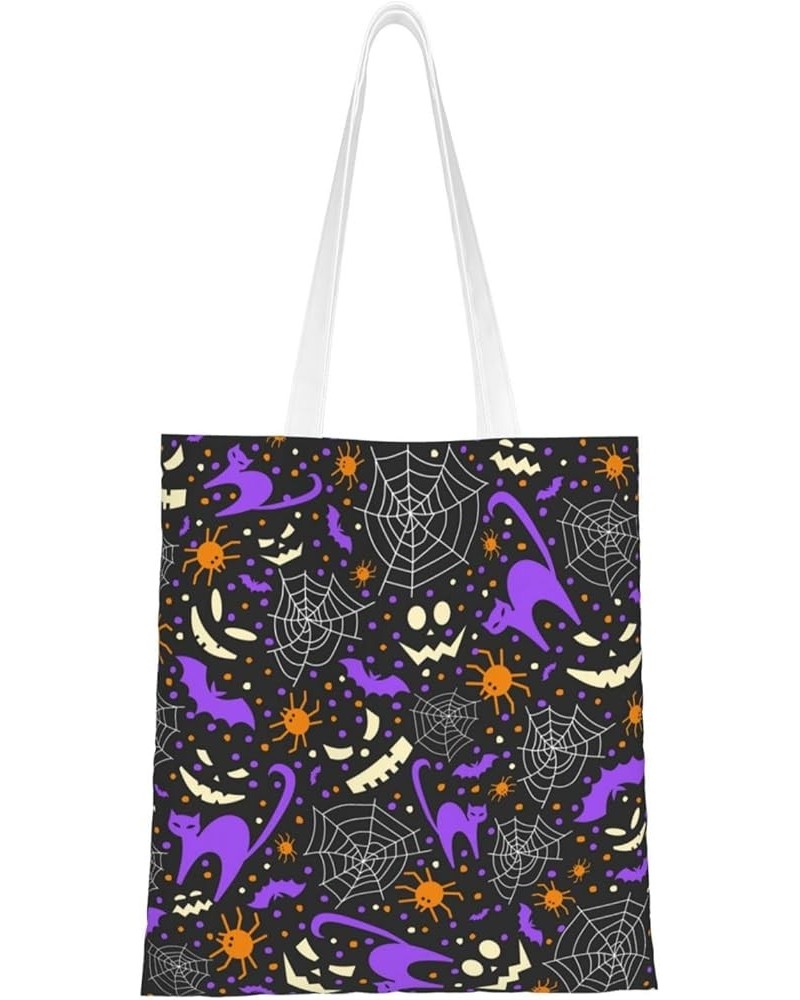 Halloween Spiders Single Shoulder Fashion Canvas Tote Shopping Bags Handbags For Men And Women Halloween Spiders13 $10.53 Totes