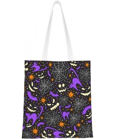 Halloween Spiders Single Shoulder Fashion Canvas Tote Shopping Bags Handbags For Men And Women Halloween Spiders13 $10.53 Totes