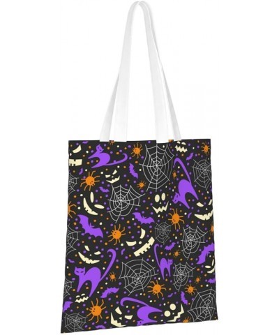 Halloween Spiders Single Shoulder Fashion Canvas Tote Shopping Bags Handbags For Men And Women Halloween Spiders13 $10.53 Totes