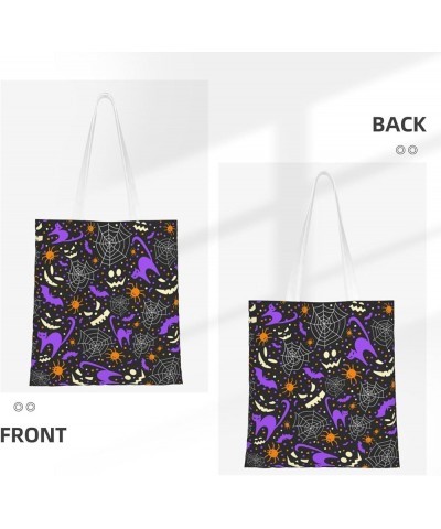 Halloween Spiders Single Shoulder Fashion Canvas Tote Shopping Bags Handbags For Men And Women Halloween Spiders13 $10.53 Totes