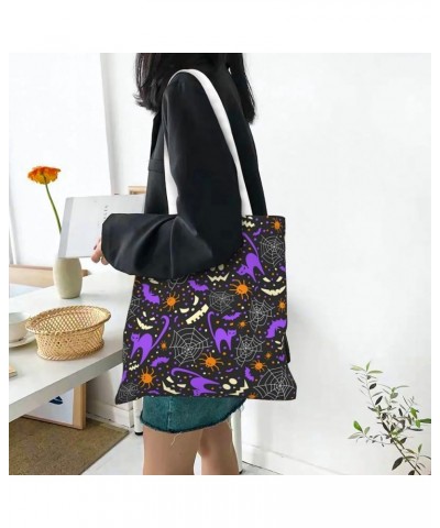 Halloween Spiders Single Shoulder Fashion Canvas Tote Shopping Bags Handbags For Men And Women Halloween Spiders13 $10.53 Totes