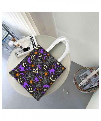 Halloween Spiders Single Shoulder Fashion Canvas Tote Shopping Bags Handbags For Men And Women Halloween Spiders13 $10.53 Totes