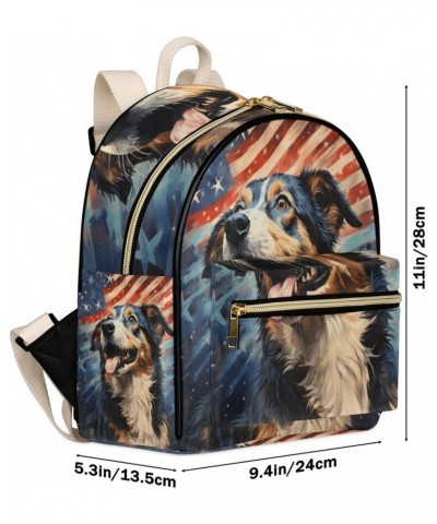 American Flag Mini Backpack Purse for Women, Star Stripe Animal Small Fashion Backpack PU Leather Casual Daypack Travel Shoul...