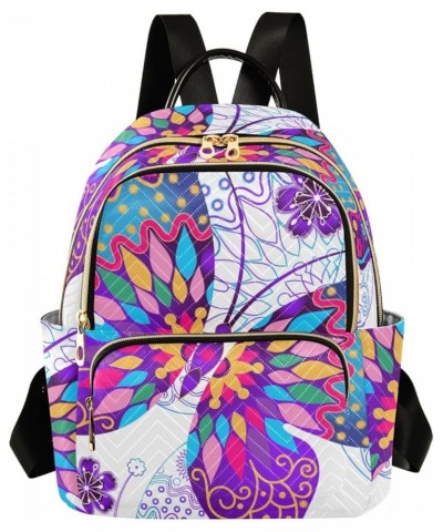 Colorful Butterflies Print Women's Backpack Wallet Casual Small Backpack Fashion Women's Travel Bag School Backpack Color010 ...