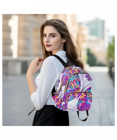 Colorful Butterflies Print Women's Backpack Wallet Casual Small Backpack Fashion Women's Travel Bag School Backpack Color010 ...