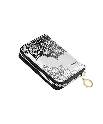 Vintage Retro Bicycle Motorcross Rider Vintage Background Credit Card Coin wallet, Key Change Organizer Zipper Purse Compact ...