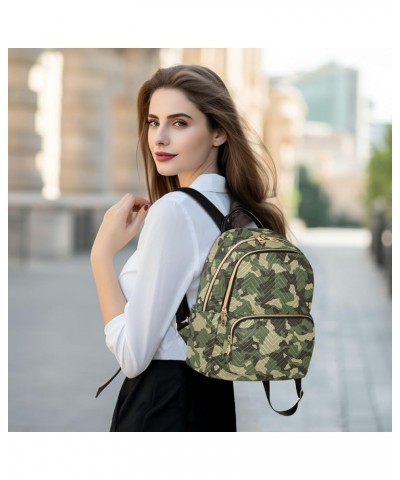 Camouflage Army Green Backpack Purse for Women Fashion Travel Bag Ladies Shoulder Bags Sports Hiking Ladies Daypack,S Small $...