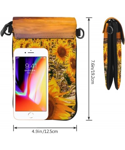 Small Crossbody Phone Bags for Women Leather Cell Phone Purse Lightweight Cell Phone Wallet Sunflowers Sunset $17.01 Crossbod...