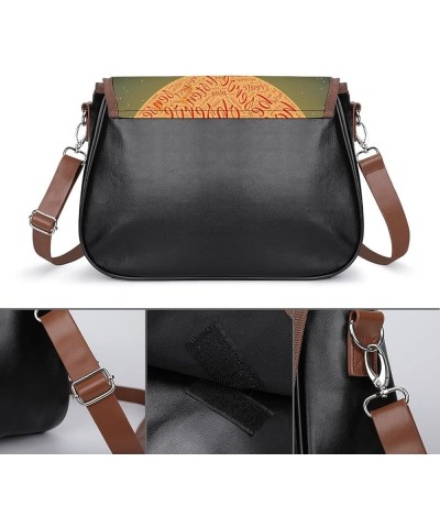 Printed Shoulder Crossbody Bag Leather Hobo Bags Medium Ladies Top Handles Satchels Vintage Rose Color10 $24.00 Hobo Bags