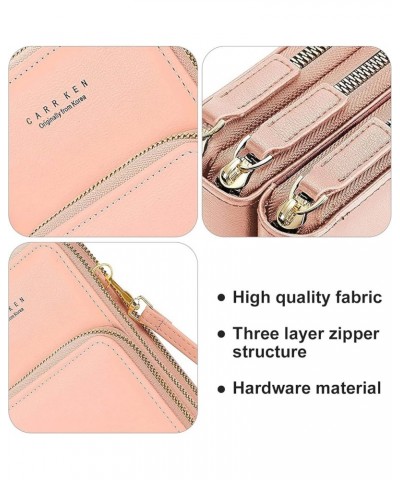 Crossbody Phone Bag for Women Phone Wallet Purse Cell Phone Pouch Lightweight Shoulder Bags Handbags Pink $18.00 Crossbody Bags