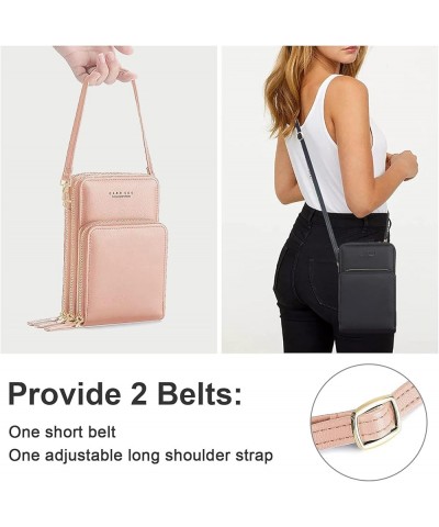 Crossbody Phone Bag for Women Phone Wallet Purse Cell Phone Pouch Lightweight Shoulder Bags Handbags Pink $18.00 Crossbody Bags