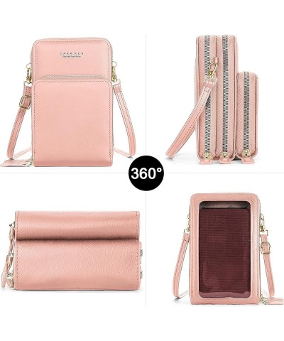 Crossbody Phone Bag for Women Phone Wallet Purse Cell Phone Pouch Lightweight Shoulder Bags Handbags Pink $18.00 Crossbody Bags