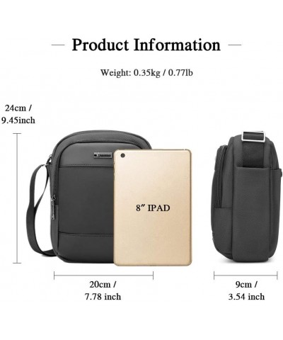 Men's Small Messenger Bag Crossbody Bag Travel Bag Casual Sling Pack Purse Wallet Travel Handbags (Black) Black $14.39 Totes