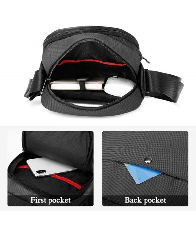 Men's Small Messenger Bag Crossbody Bag Travel Bag Casual Sling Pack Purse Wallet Travel Handbags (Black) Black $14.39 Totes