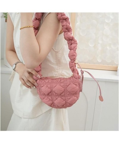 Bubble Quilted Hobo Women Handbag Cloud Tote Shoulder Bag Casual Crossbody Bag Gift for Women Grapefruit $11.79 Totes