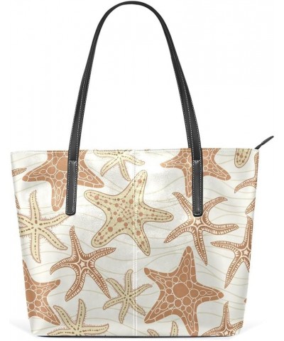 Handbags for Women Tote Bags with 11.08"(L) x 3.54"(W) x 11.02"(W) - Brown Starfish Starfish Coral Brown $19.34 Totes