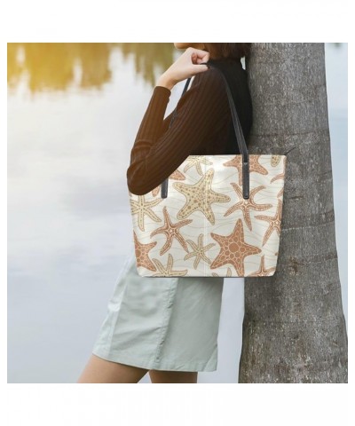 Handbags for Women Tote Bags with 11.08"(L) x 3.54"(W) x 11.02"(W) - Brown Starfish Starfish Coral Brown $19.34 Totes