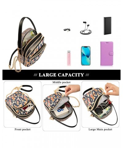 Graffiti Hand Painted Crossbody Handbags for Women Casual Leather Shoulder Phone Purse $15.59 Crossbody Bags