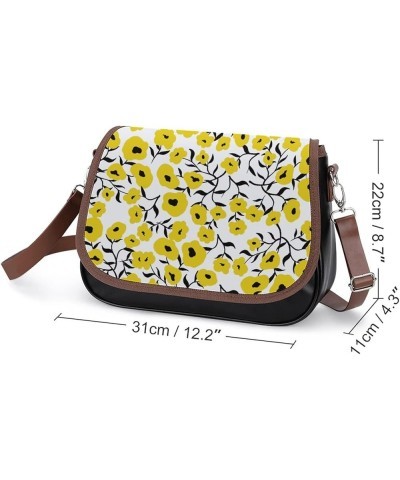 Fashion Crossbody Bags Women's Shoulder Bags Classic City Leather Satchels Hobo Bags Loquat Leaves Blue Color8 $23.27 Hobo Bags