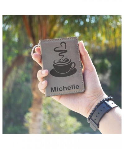 ID Holder Wallet, Double Female Symbol, Personalized Engraving Included (Teal) Dark Brown $12.32 Wallets