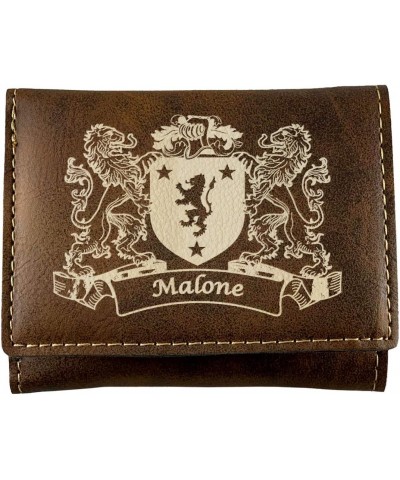 Malone Irish Coat of Arms Rustic Leather Wallet $12.58 Wallets