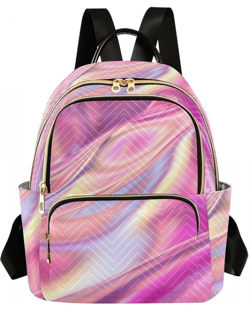 Iridescent Liquid Women's Backpack Purse Fashion Travel Anti Theft Backpack Casual Daypack for Work College,S Small $17.04 Ba...