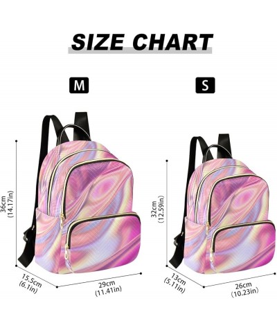 Iridescent Liquid Women's Backpack Purse Fashion Travel Anti Theft Backpack Casual Daypack for Work College,S Small $17.04 Ba...