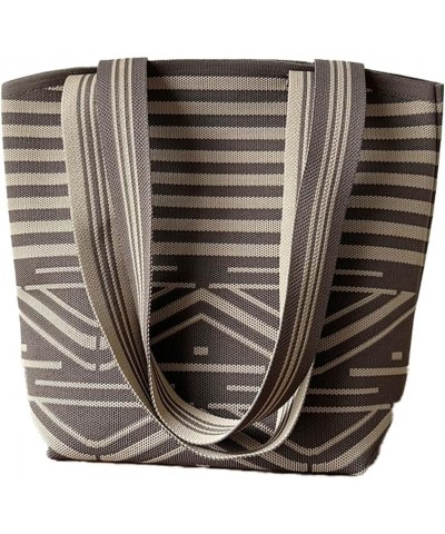 Striped Pattern Knitted Shoulder Bag Woven Women's Tote Large Capacity Commuter Tote Bag Purse Hobo Bag Satchel Clutch Bag Ho...