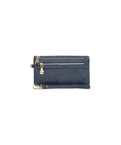 Soft Leather Long Wallet Wristlet with hand Strap Clutch Bag for Women Card holder Phone Bag (Coffee) 05 Navy Blue $10.99 Wri...