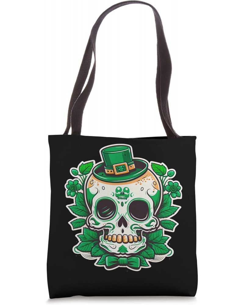 Cute Kawaii Sugar Skull Leprechaun St Patricks Day Boy Girl Tote Bag $13.63 Totes