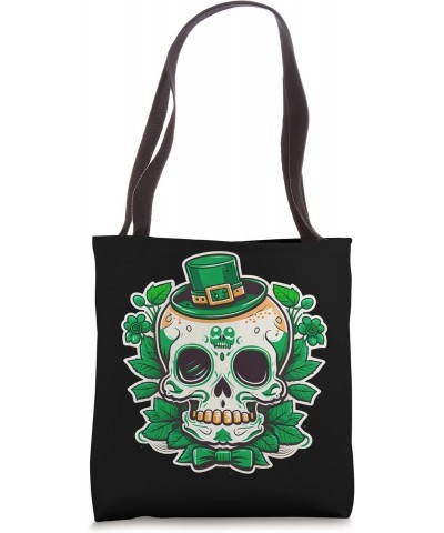 Cute Kawaii Sugar Skull Leprechaun St Patricks Day Boy Girl Tote Bag $13.63 Totes