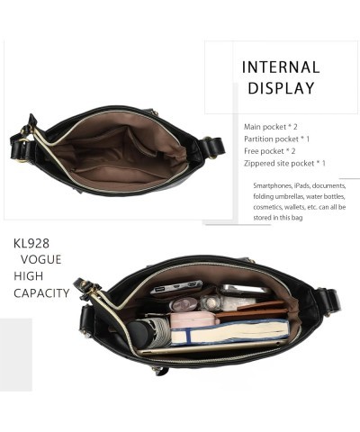 Crossbody Bags for Women, Multi Pocket Shoulder Bags, Medium PU Leather Cross Body Purses 1ablack-bh $34.43 Totes