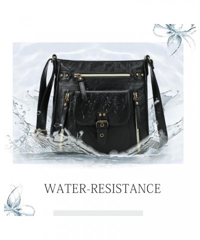 Crossbody Bags for Women, Multi Pocket Shoulder Bags, Medium PU Leather Cross Body Purses 1ablack-bh $34.43 Totes