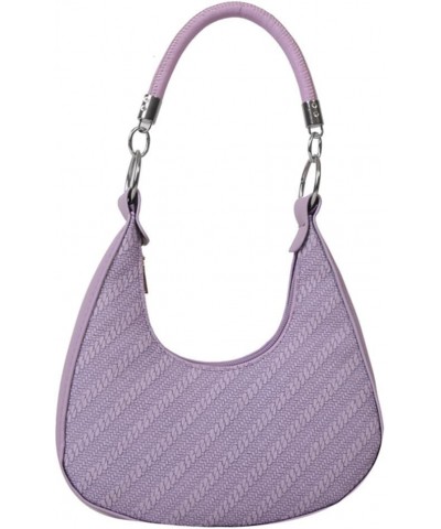 NEW Crescent Carrying Bags Shoulder Bags for Girl Women Lady Purse Underarm Bag Trendy Armpit Bag Fashion Handbag Purple $9.2...