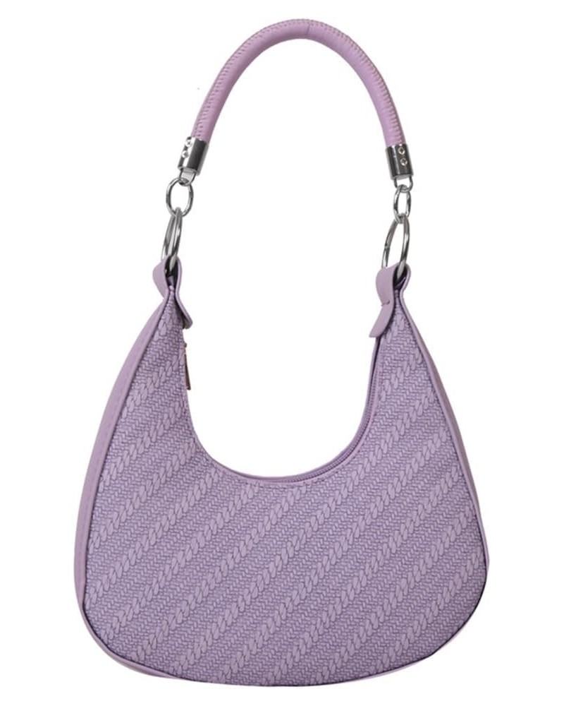 NEW Crescent Carrying Bags Shoulder Bags for Girl Women Lady Purse Underarm Bag Trendy Armpit Bag Fashion Handbag Purple $9.2...